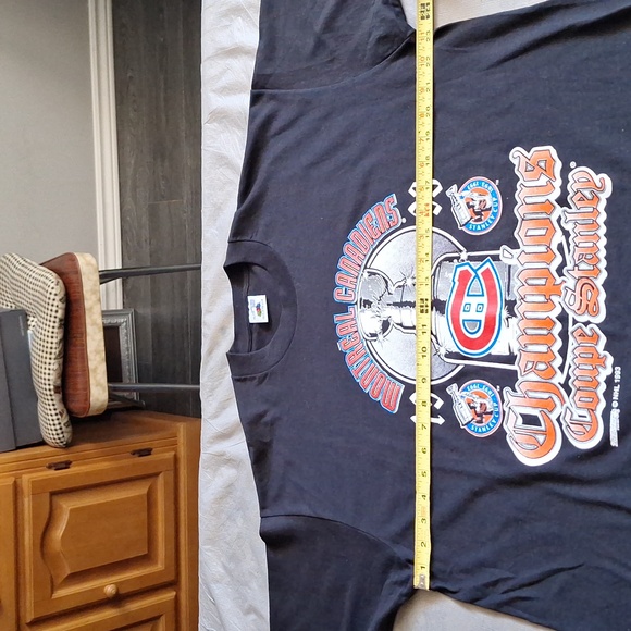 1993 Montreal Canadiens Champions Coupe Stanley T Shirt - Picture 7 of 11